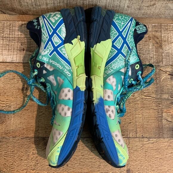 Asics Gel-Noosa Tri 9 Triathlon Running Shoes Electric Blue Mint SZ 7 - Picture 6 of 11
